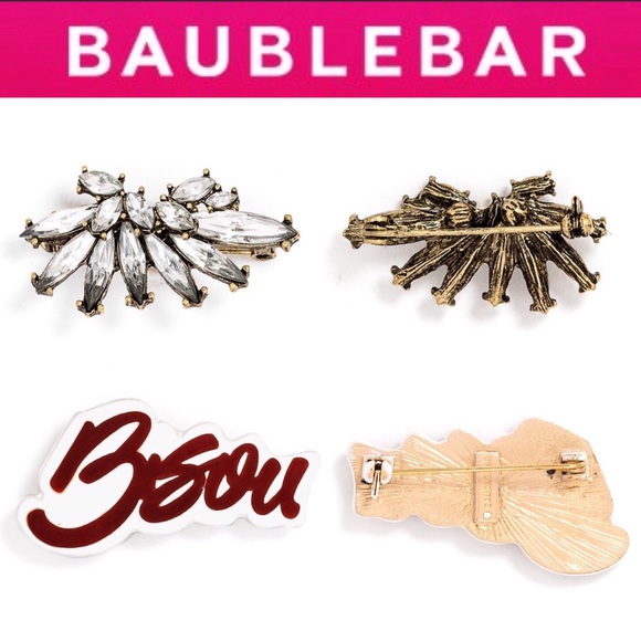 🆕 2️⃣Set! BISOU Brooch Duo 🇺🇸🇫🇷 Bauble Bar - Picture 4 of 4